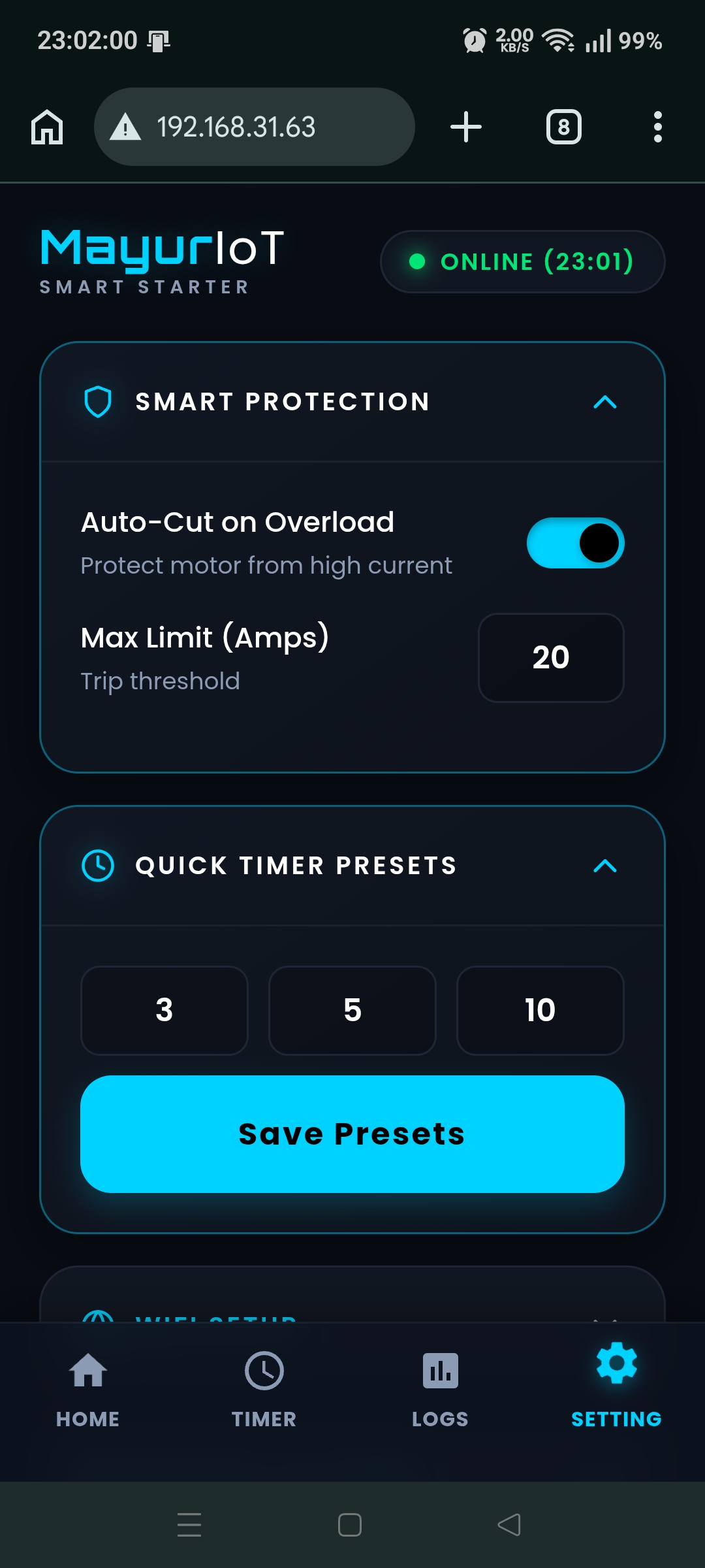 Overload Protection Config